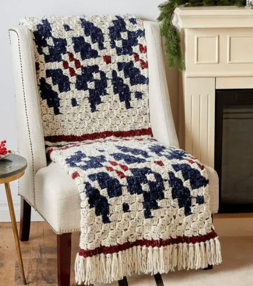 Nordic C2C Crochet Blanket Pattern