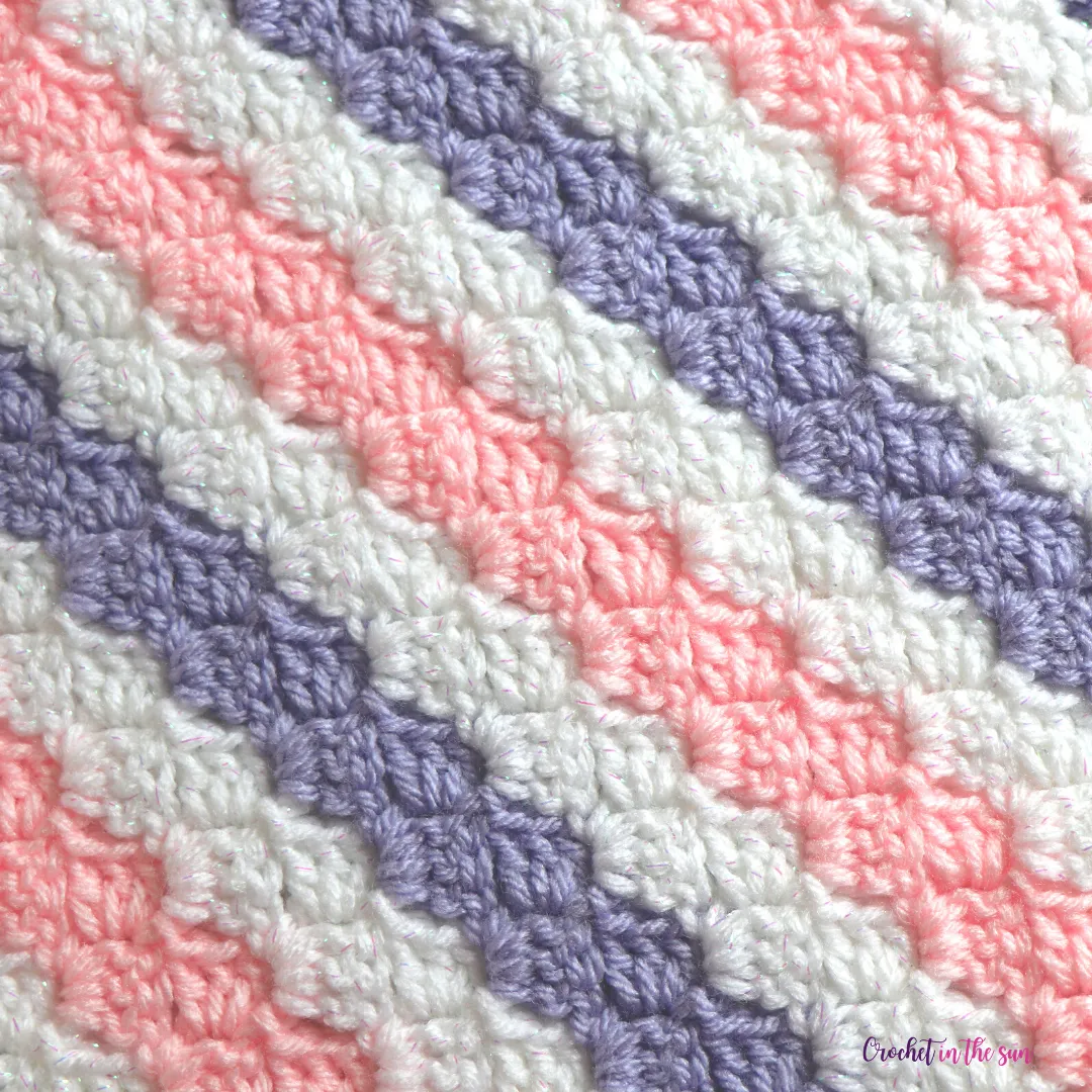 Vibrant Striped Crochet C2C Pattern Blanket