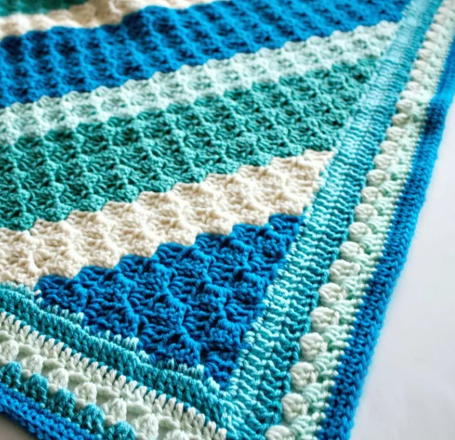 Diagonal C2C Crochet Blanket Pattern