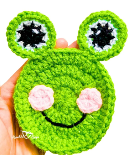 Crochet Frog Applique Pattern  Tutorial