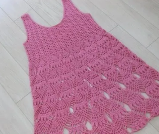 Pineapple Crochet Baby Dress Pattern