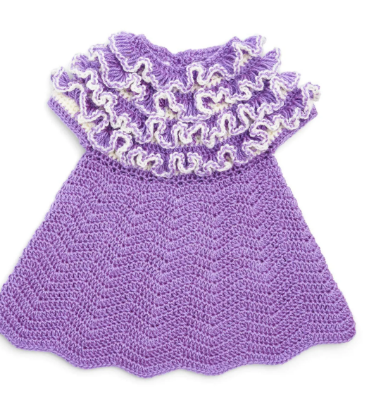 Lavender Ruffle Yoke Baby Dress Pattern