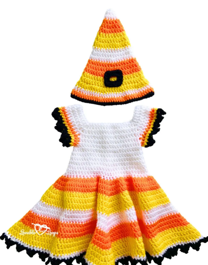 Candy Corn Witch Baby Dress Pattern