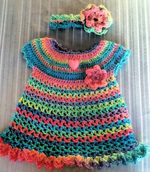 Vibrant Crochet Baby Girl Dress Pattern