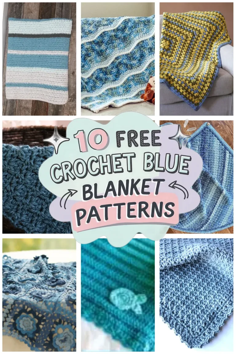 10 Free Crochet Blue Baby Blanket Patterns