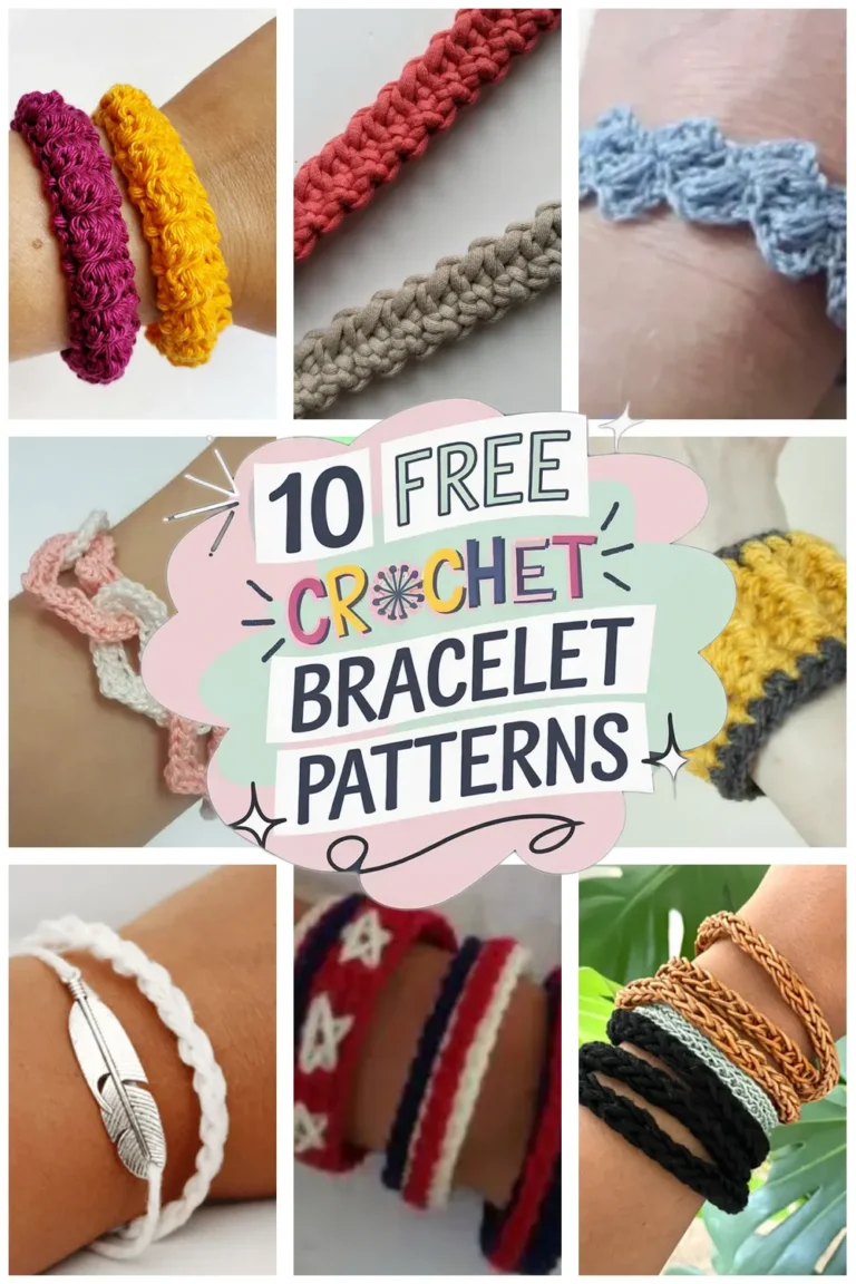 10 Free Crochet Bracelet Patterns You’ll Love to Make Today!