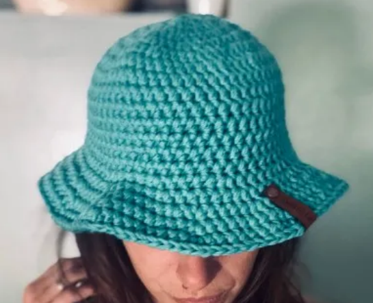 Turquoise Crochet Bucket Hat Pattern