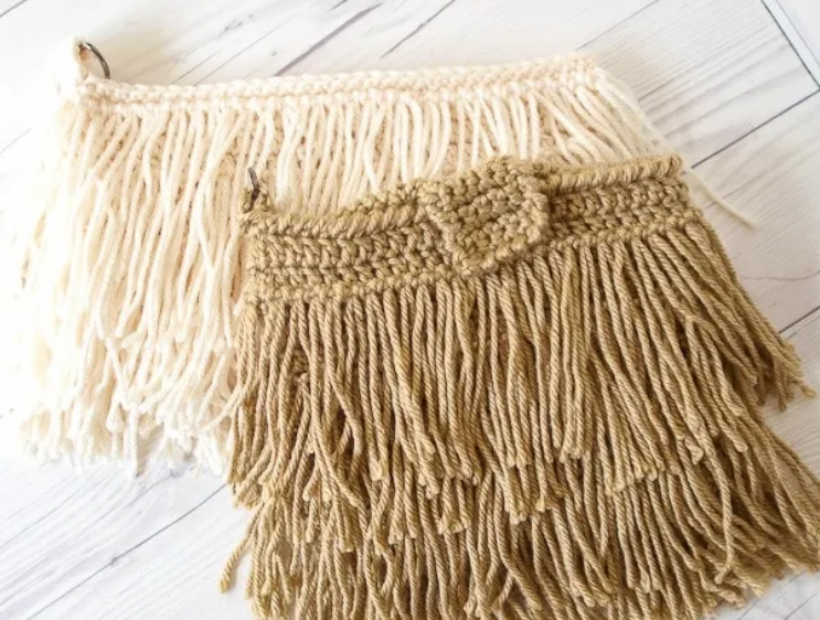 Crochet Fringe Clutch Purse Pattern