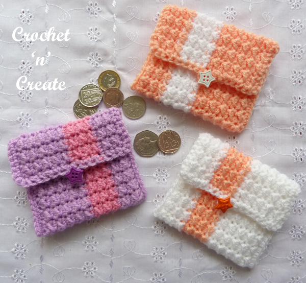 Colorful Crochet Coin Purse Set