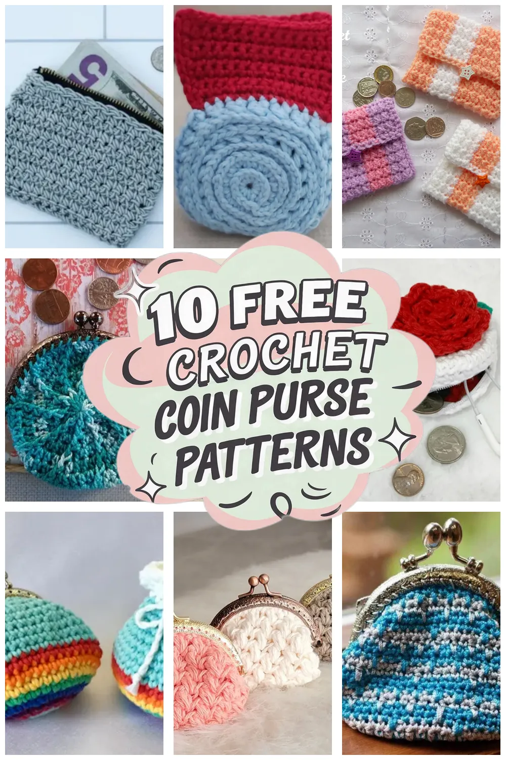 10 Free Crochet Coin Purse Patterns You’ll Love: Adorable Coin Purse Crochet Pattern Ideas!