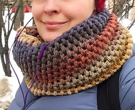 Vibrant Crochet Cowl Free Pattern