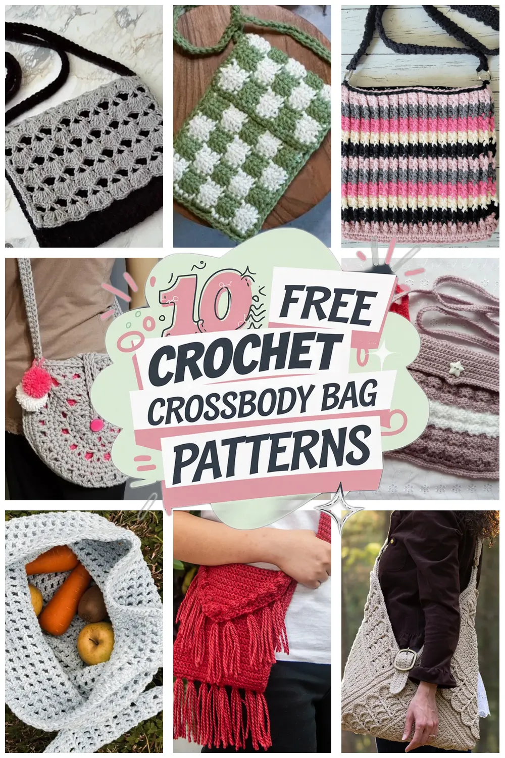 10 Free Crochet Crossbody Bag Patterns You