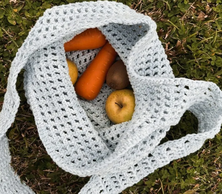 Light Blue Mesh Crochet Bag Pattern