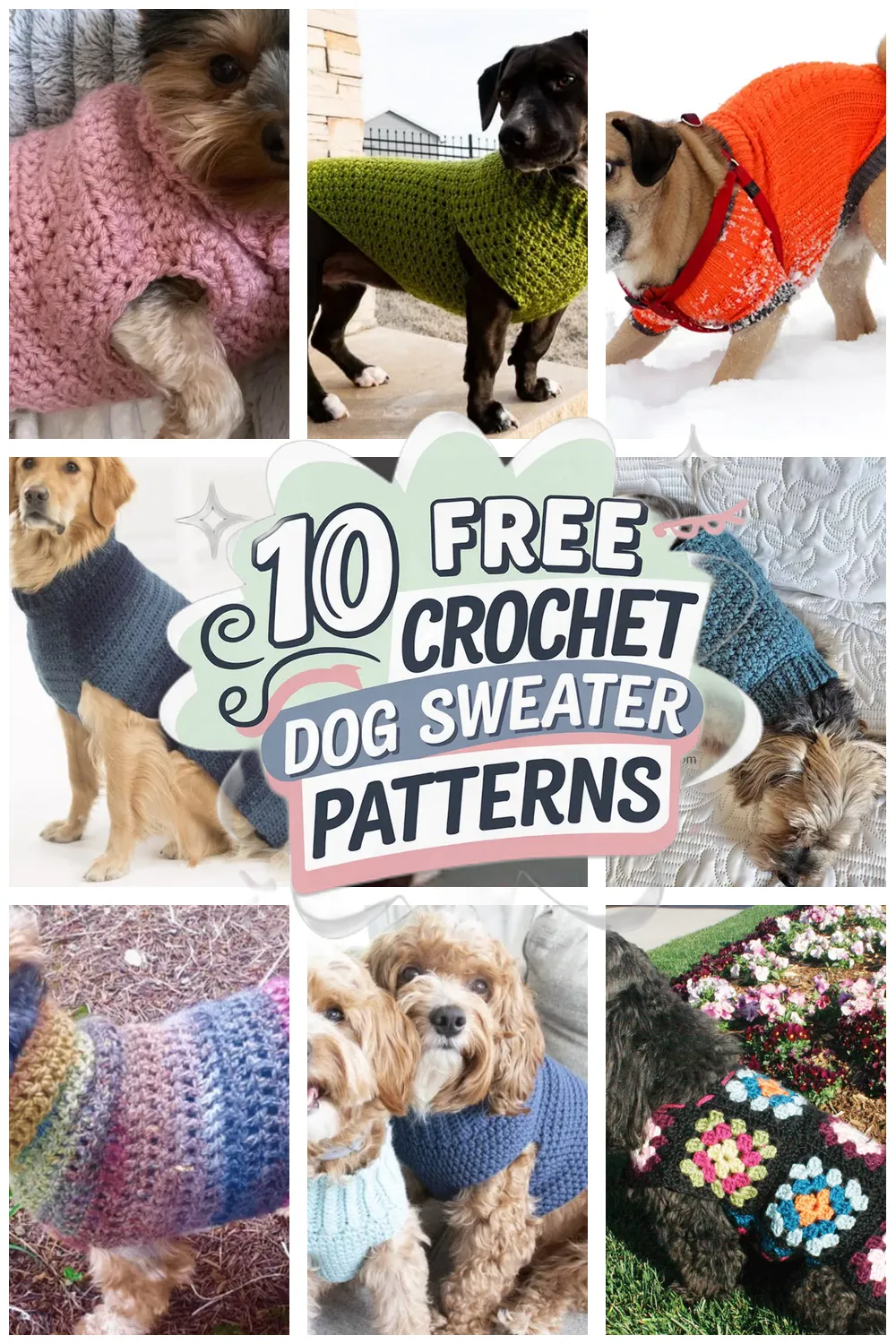 10 Free Crochet Dog Sweater Free Pattern Patterns