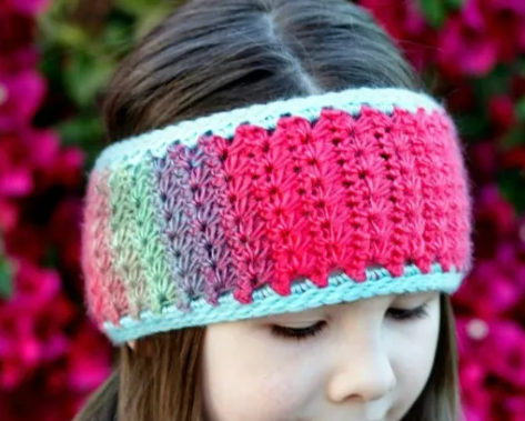 Star Stitch Earwarmer Crochet Pattern