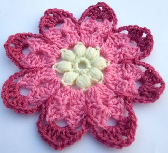 Crochet Flowers Free Pattern Octagon Blossom