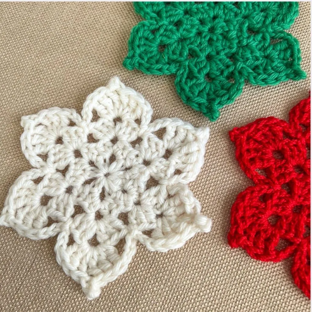 Star Flower Crochet Coasters Pattern