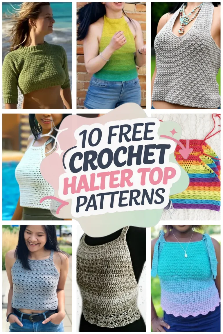 10 Free Crochet Halter Top Patterns for Stylish Summer Crochet Tops