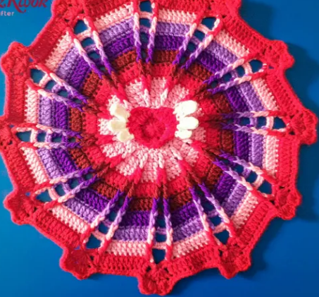 Crochet Angel Heart Mandala Pattern