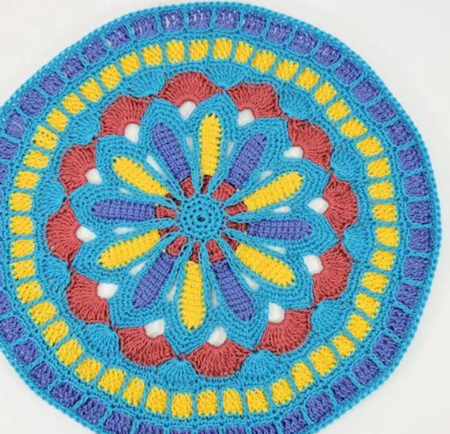 Turquoise Mandala Crochet Pattern  Part 1