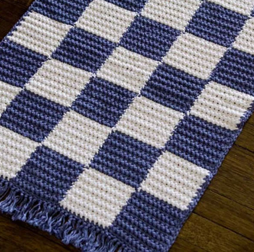 Crochet Checkerboard Rug Pattern Crochet Pattern