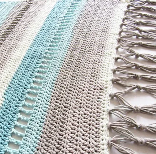 Coastal Crochet Rug Pattern with Caron Cotton