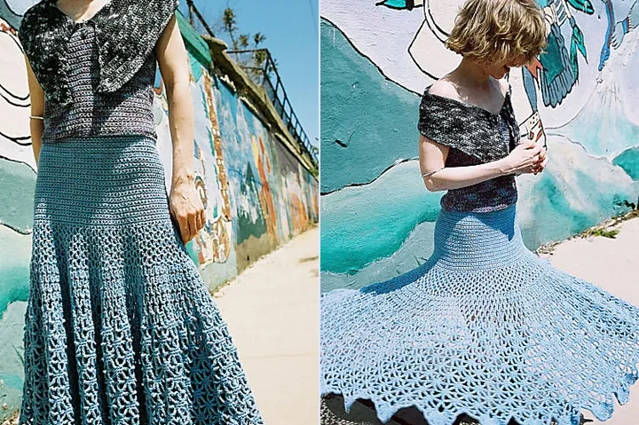 Crochet Spiderweb Maxi Skirt Pattern