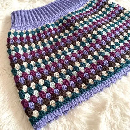 Granny Stripe Crochet Skirt Pattern