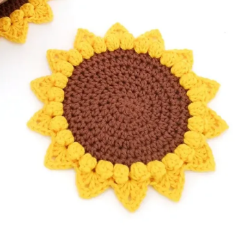 Sunflower Coaster Crochet Pattern Free