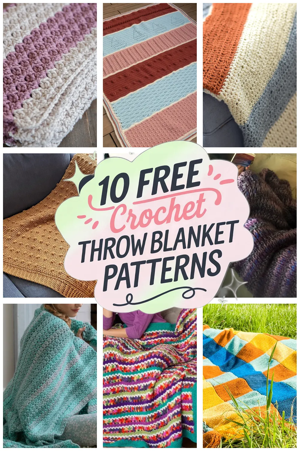 10 Free Crochet Throw Blanket Patterns