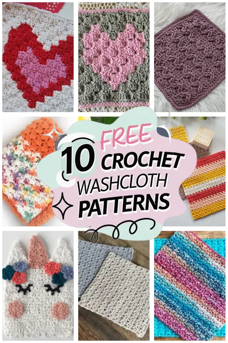 10 Free Crochet Washcloth Patterns You’ll Love: Easy & Fun Crochet Washcloth Free Ideas!