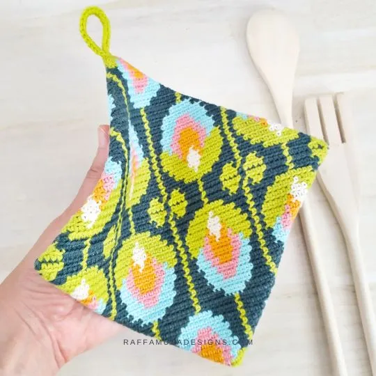 Vibrant Geometric Double Thick Potholder