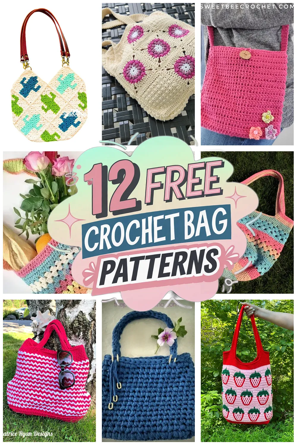 12 Free Crochet Bag Patterns: Stylish Tote Crochet Designs You’ll Love!