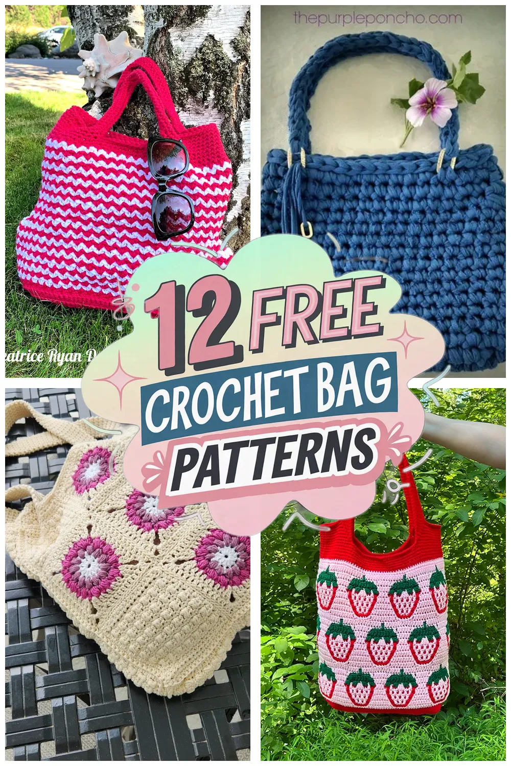 12 Free Crochet Bag Patterns: Stylish Tote Crochet Designs You’ll Love!