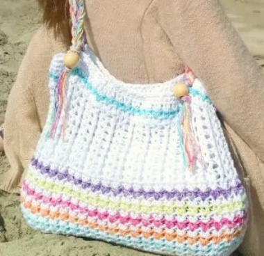 Vibrant Beach Day Crochet Tote Pattern