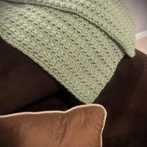 Cozy Green Crochet Throw Pattern