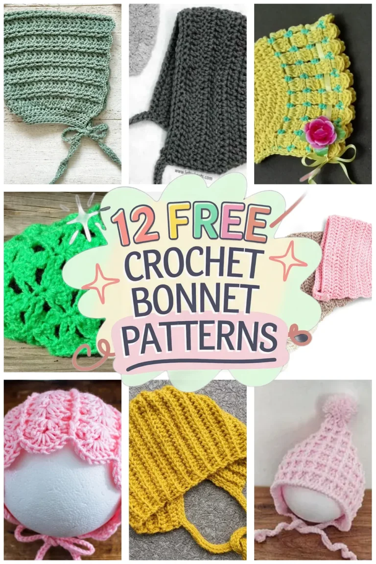 12 Free Crochet Bonnet Patterns: Adorable Designs for Every Skill Level!