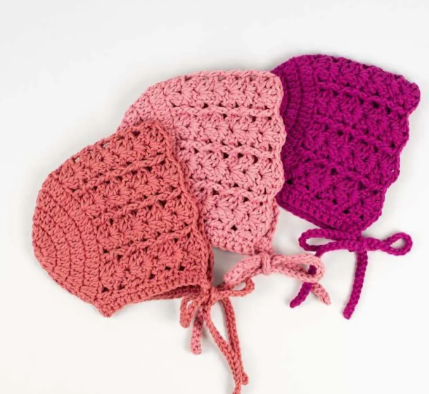 Seashell Crochet Baby Bonnet Pattern