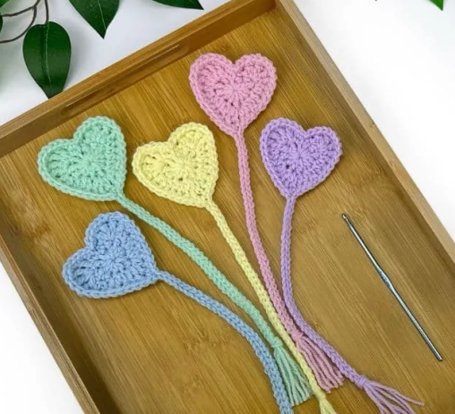 Heart Bookmark Crochet Pattern Crochet Pattern