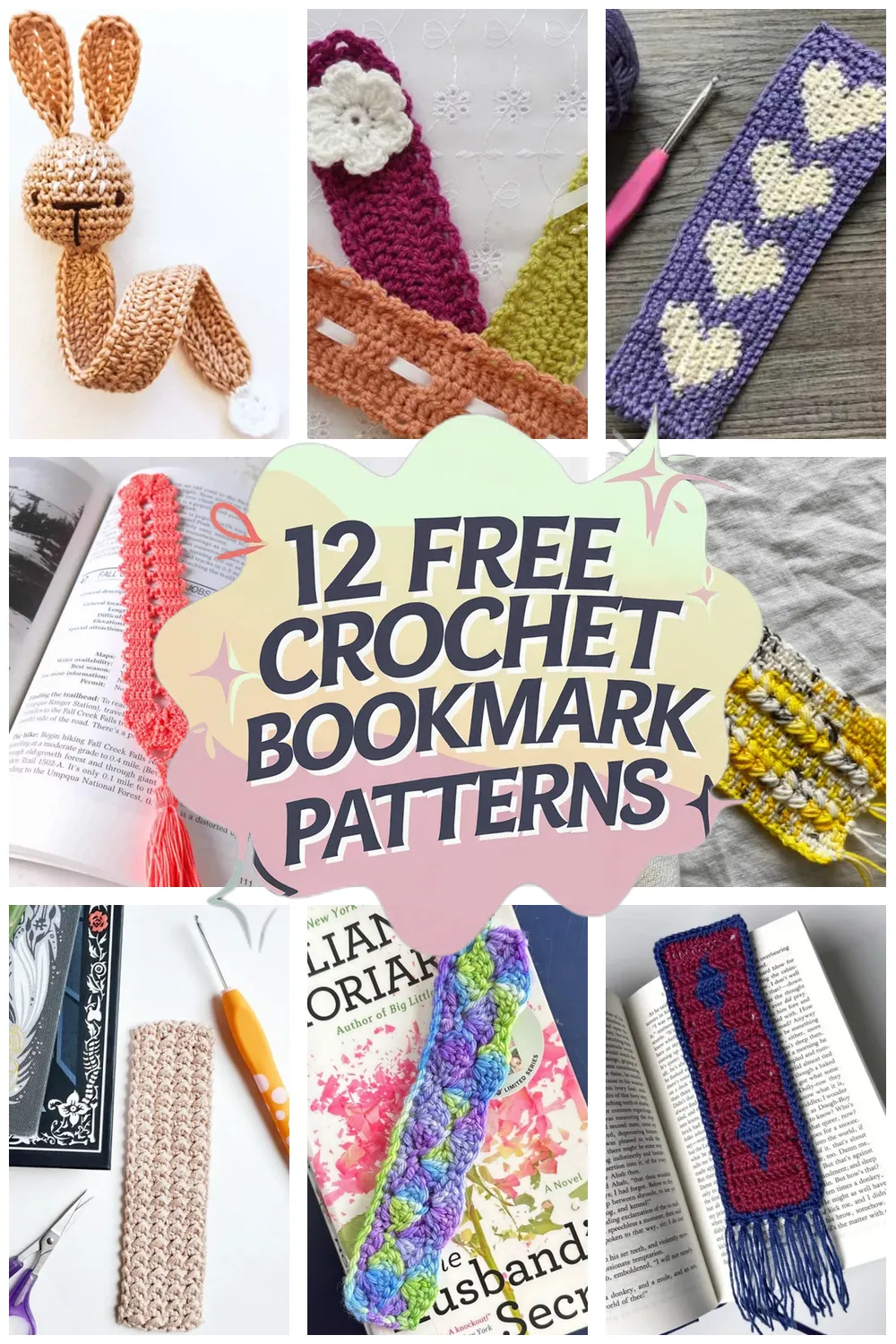 12 Free Crochet Bookmark Patterns: Easy Book Mark Crochet for Beginners!