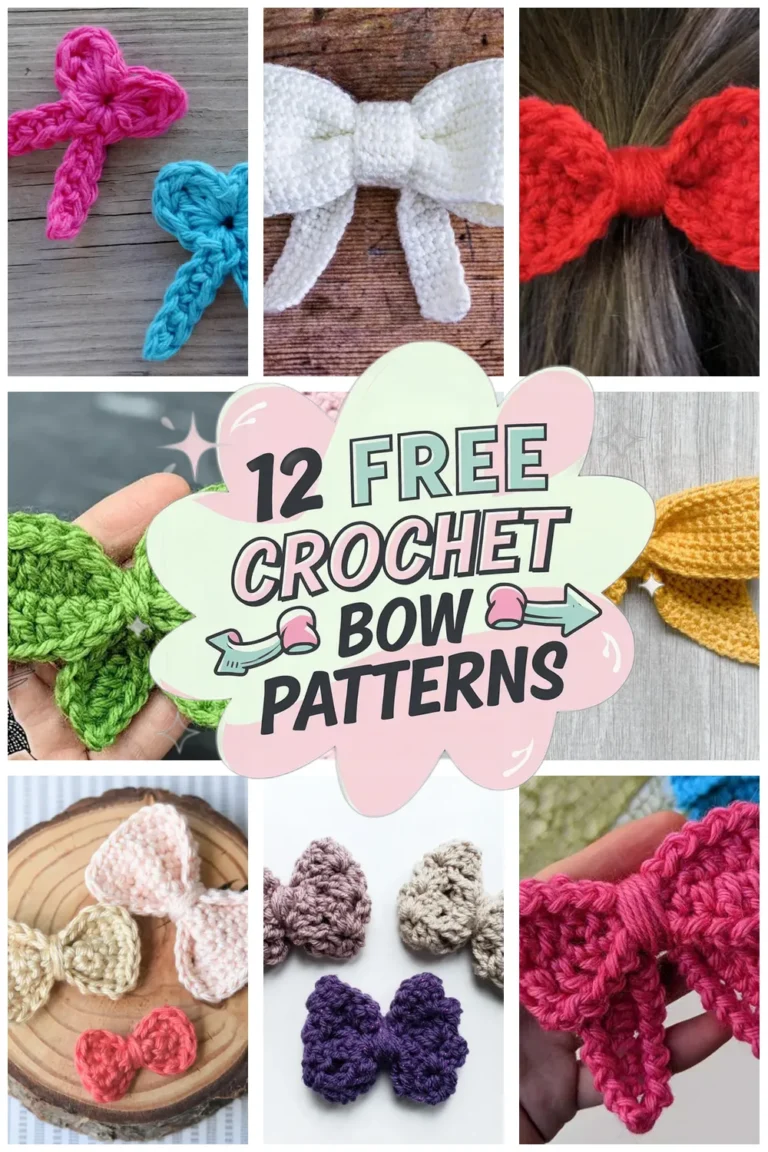 12 Free Crochet Bow Patterns: Easy Crochet Hair Accessories You’ll Love!