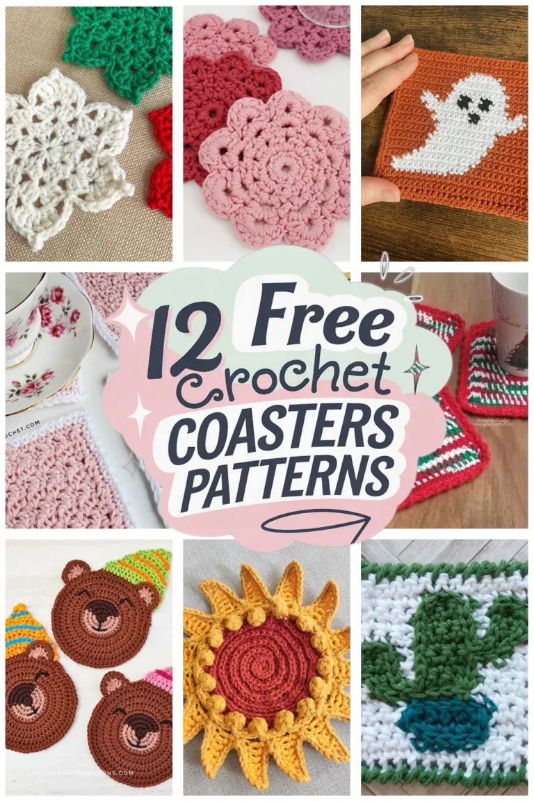 12 Free Crochet Coasters Patterns You’ll Love: Easy Crochet Coaster Designs to Try Today!