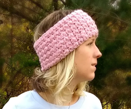 Crochet Berry Stitch Ear Warmer Pattern