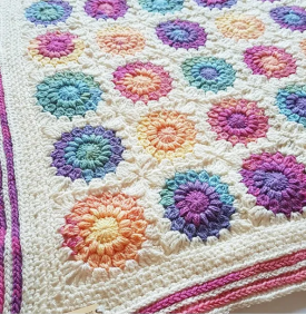 Vibrant Sunburst Granny Blanket Patterns