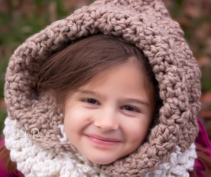 Chunky Beige Hood Crochet Pattern