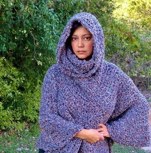 Hooded Capelet Poncho for All Sizes