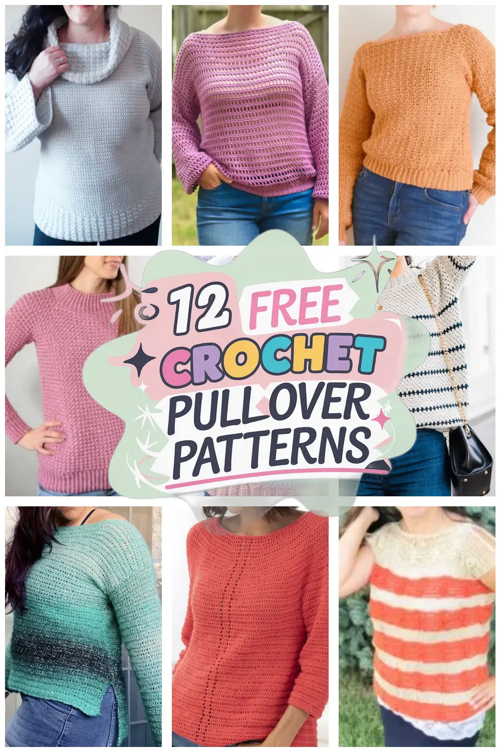 12 Free Crochet Pullover Patterns You’ll Love to Make Today!