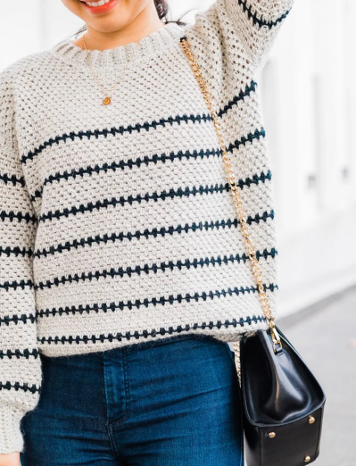 Simple Stripe Crochet Sweater Pattern