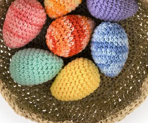 Colorful Crochet Easter Eggs Pattern