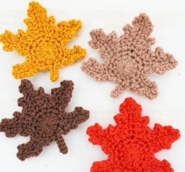 Crochet Maple Leaf Applique Pattern